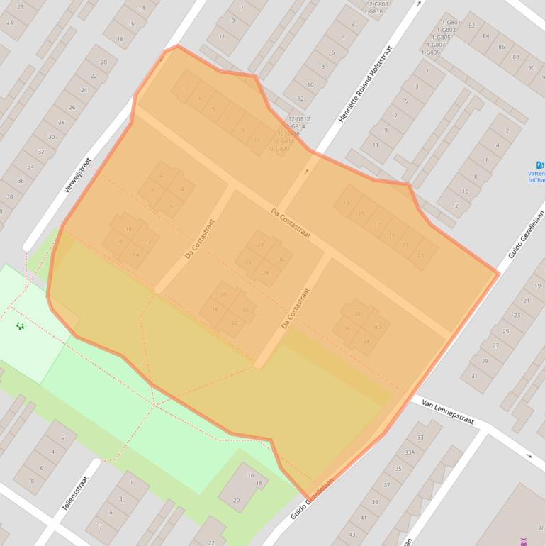 Kaart van postcodegebied 4904EP.