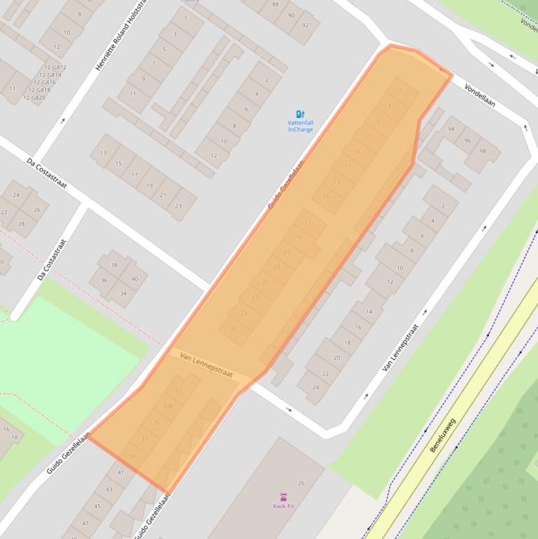 Kaart van postcodegebied 4904ES.