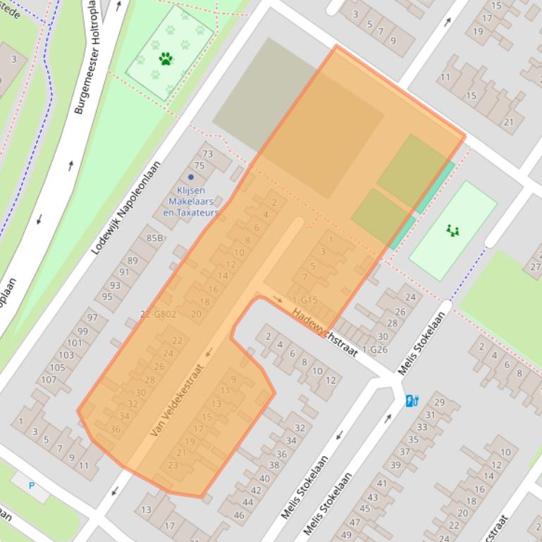 Kaart van postcodegebied 4904EZ.