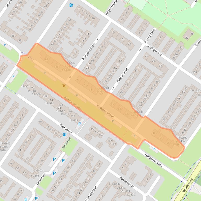 Kaart van postcodegebied 4904HB.