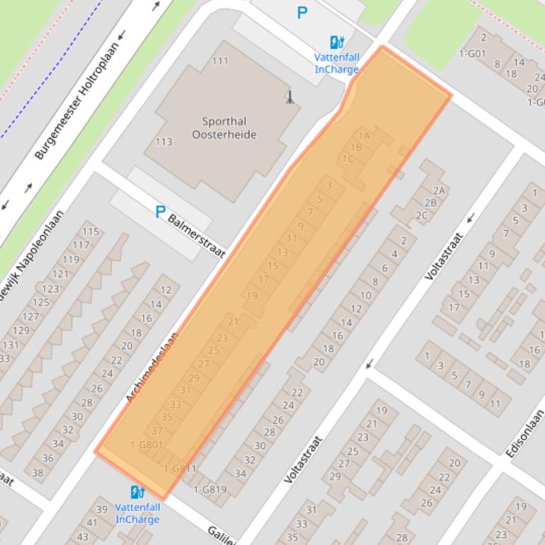 Kaart van postcodegebied 4904HH.