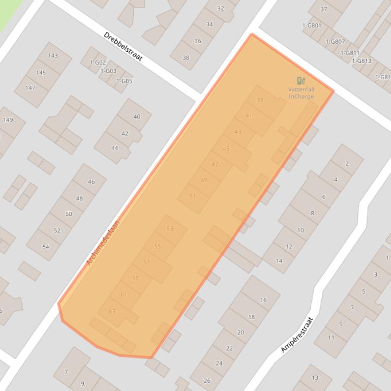 Kaart van postcodegebied 4904HJ.