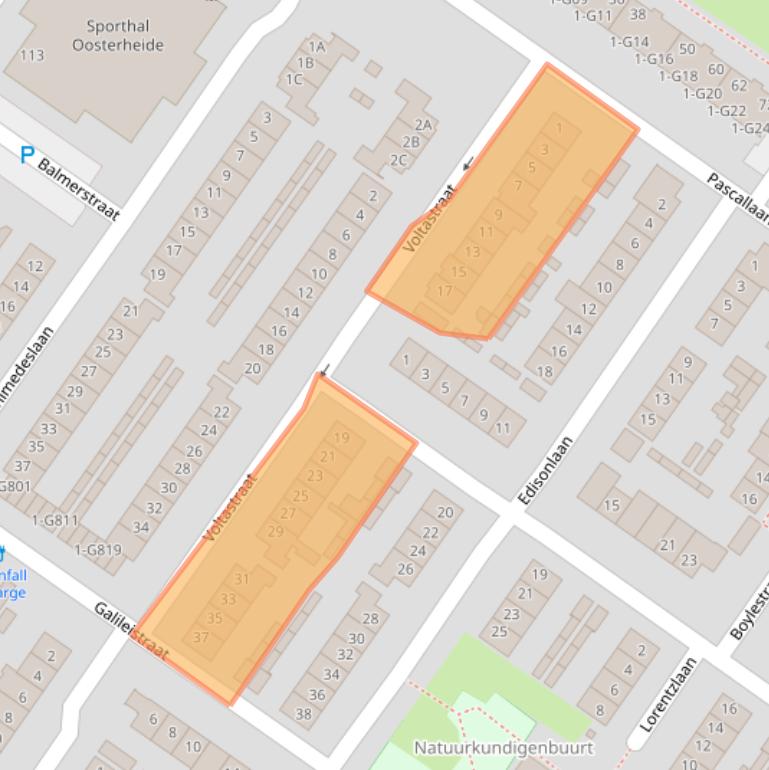 Kaart van postcodegebied 4904HL.