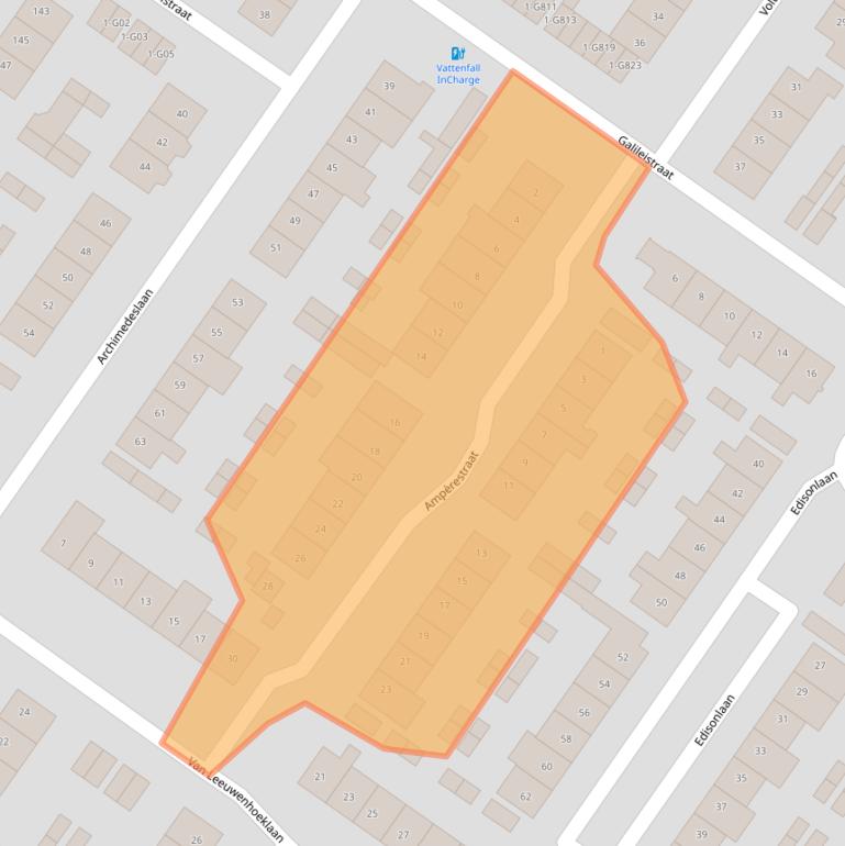 Kaart van postcodegebied 4904HP.