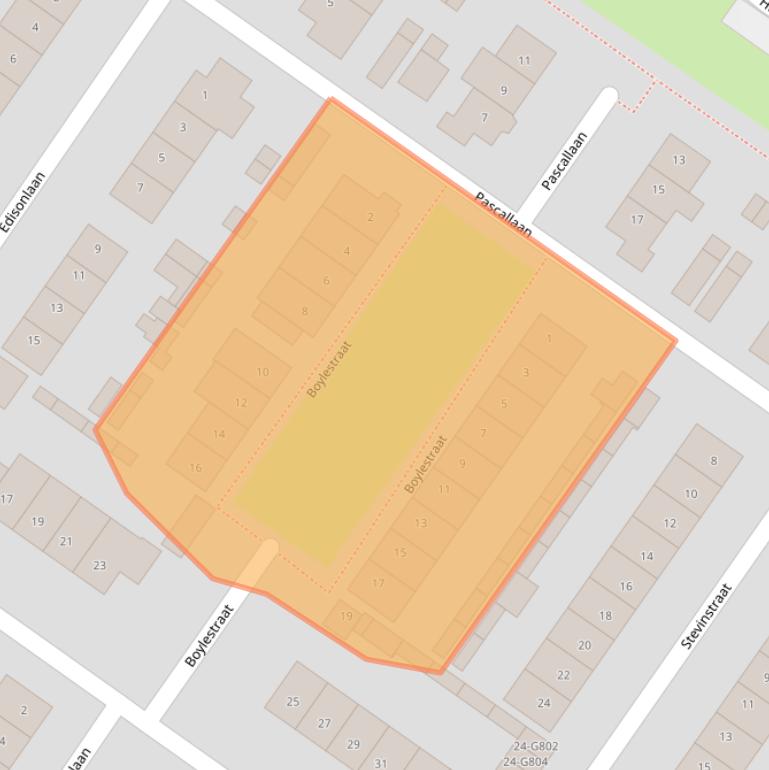 Kaart van postcodegebied 4904HX.