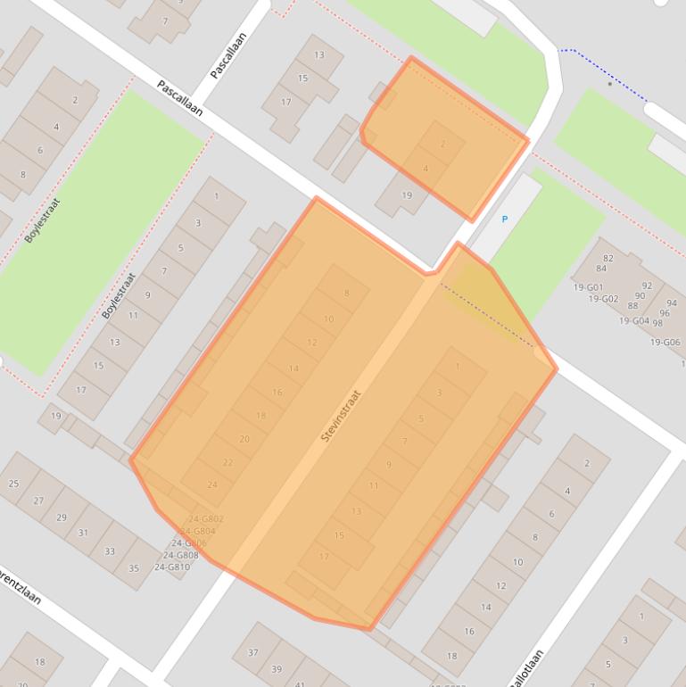 Kaart van postcodegebied 4904JA.