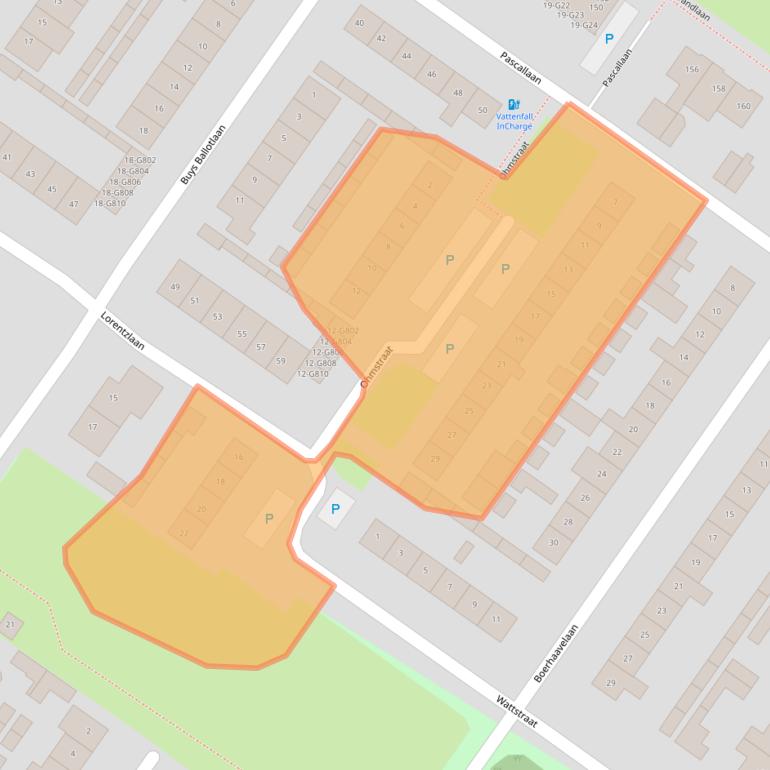 Kaart van postcodegebied 4904JB.