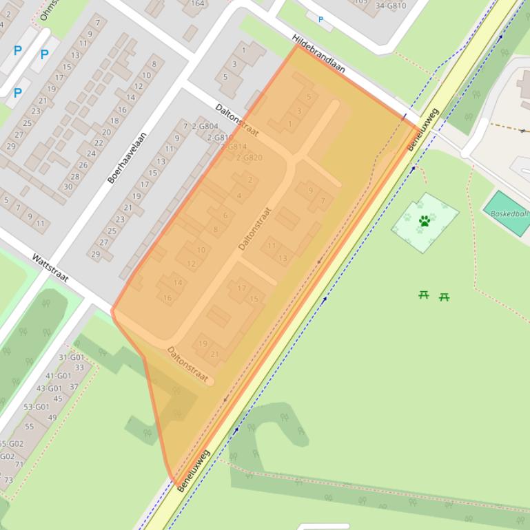 Kaart van postcodegebied 4904KH.