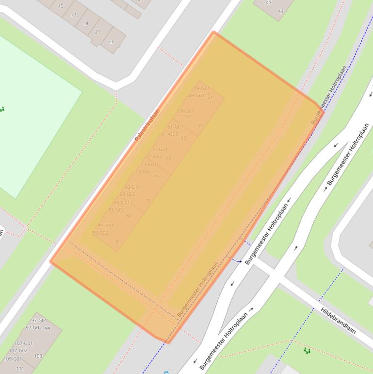 Kaart van postcodegebied 4904LB.