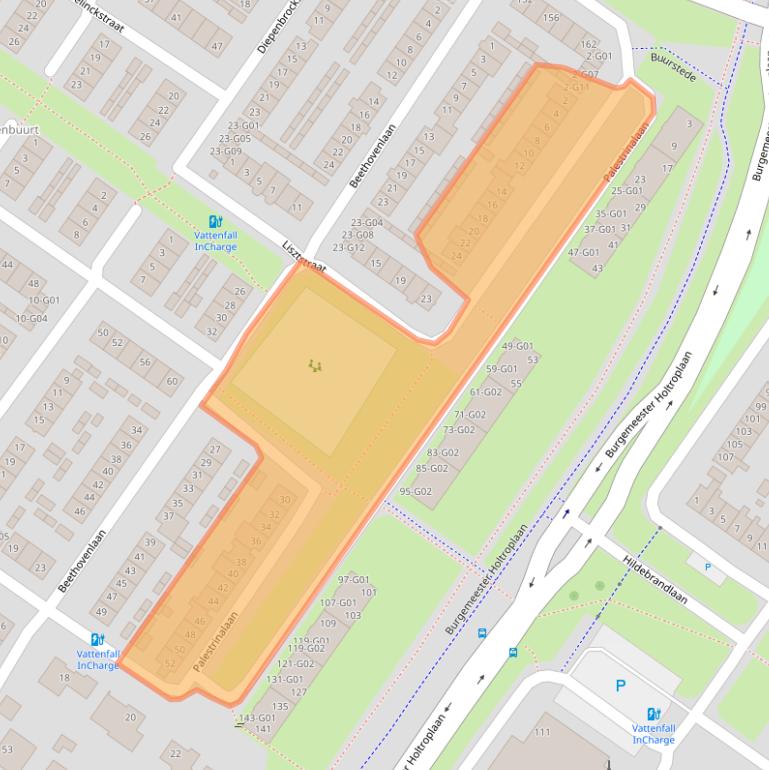Kaart van postcodegebied 4904LD.