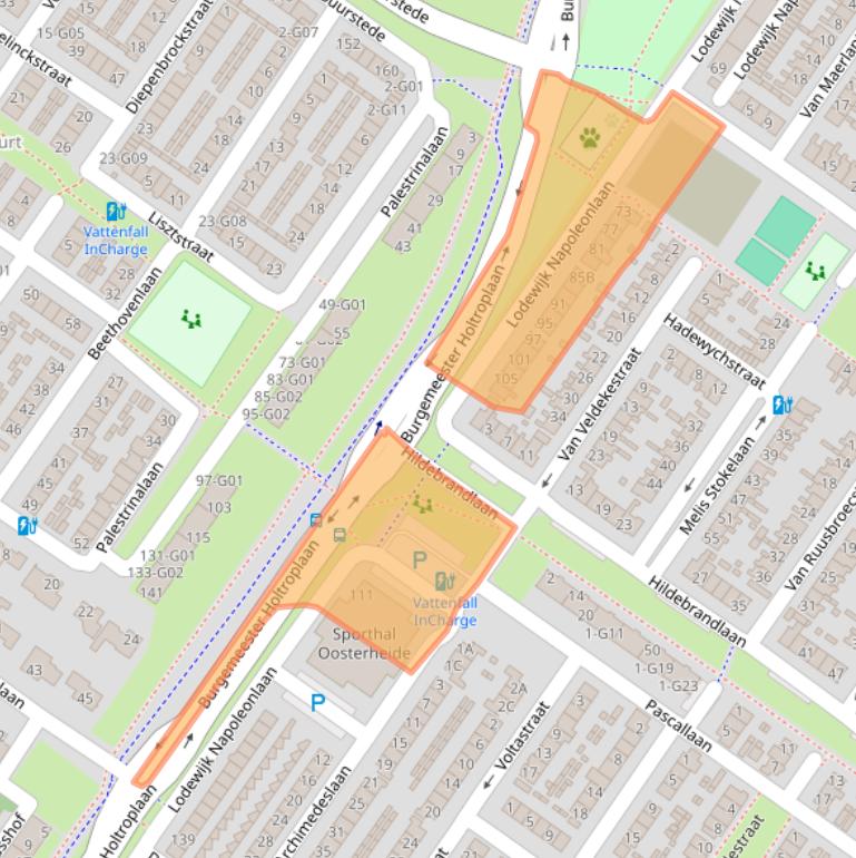 Kaart van postcodegebied 4904LH.