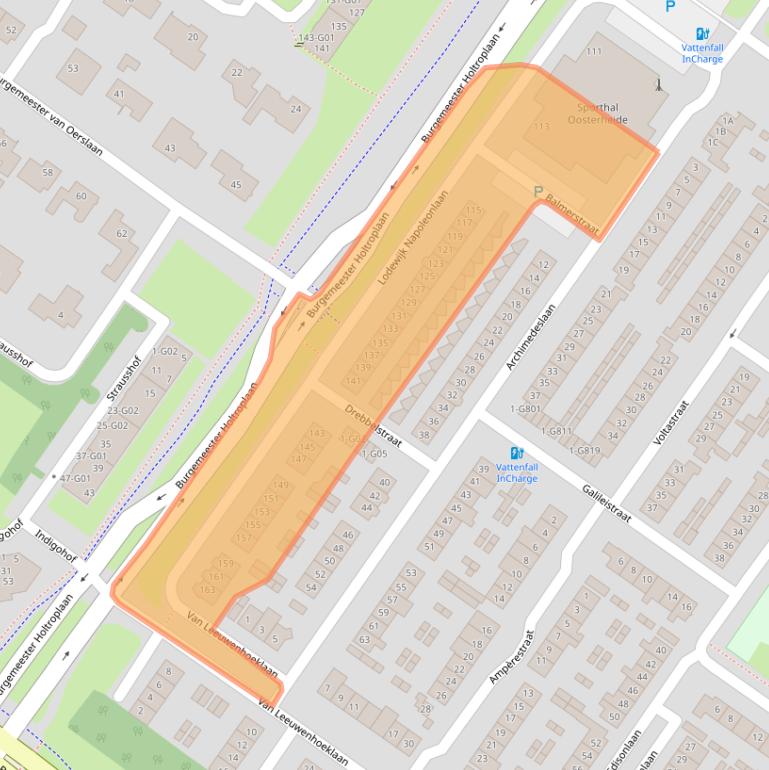 Kaart van postcodegebied 4904LJ.