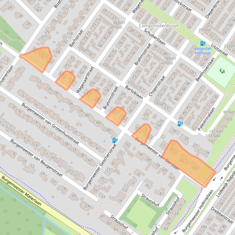 Kaart van postcodegebied 4904LK.