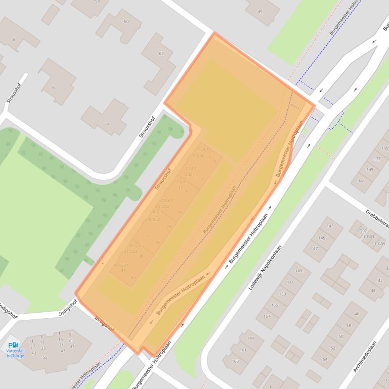 Kaart van postcodegebied 4904LW.