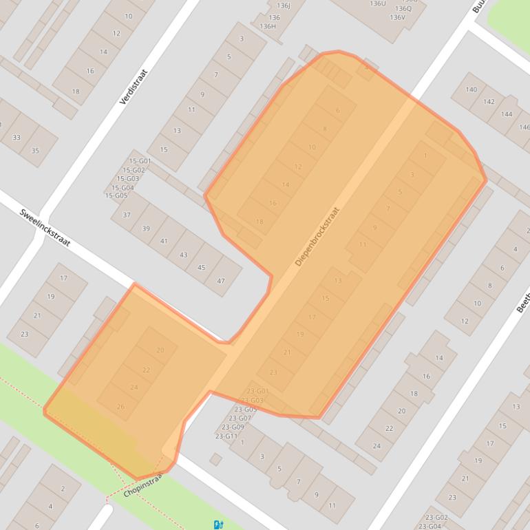 Kaart van postcodegebied 4904MD.