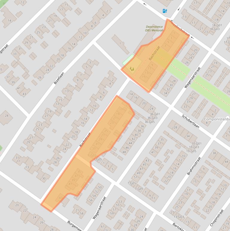 Kaart van postcodegebied 4904MP.