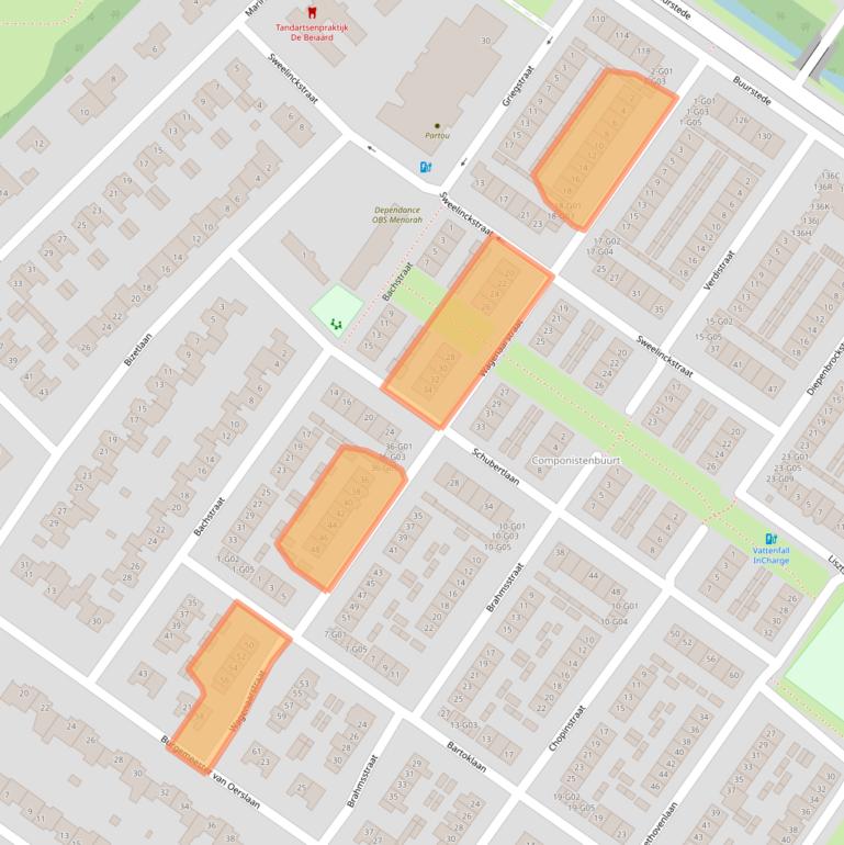 Kaart van postcodegebied 4904MV.