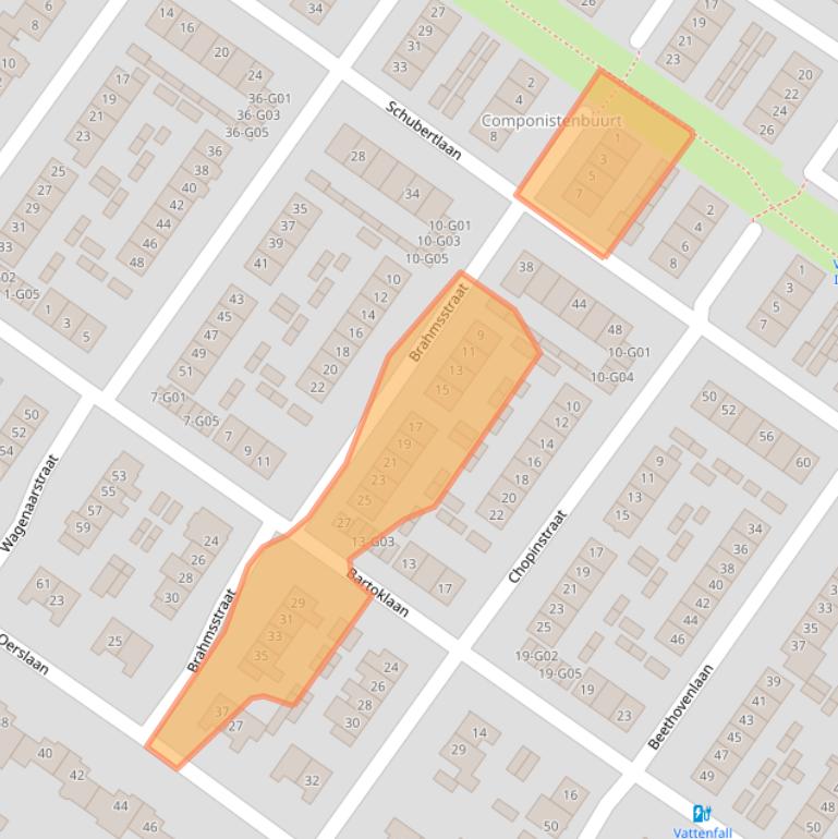 Kaart van postcodegebied 4904NA.