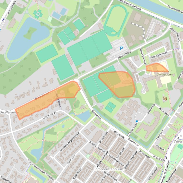 Kaart van postcodegebied 4904PA.