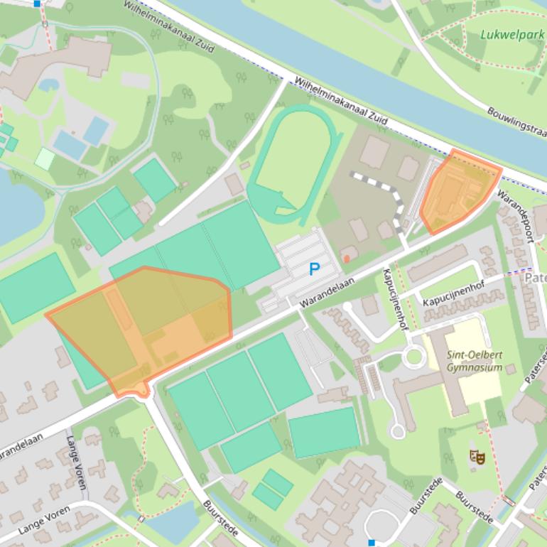 Kaart van postcodegebied 4904PC.