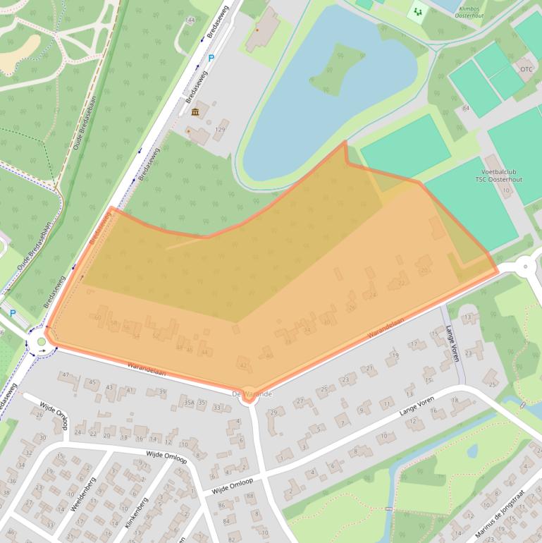 Kaart van postcodegebied 4904PD.