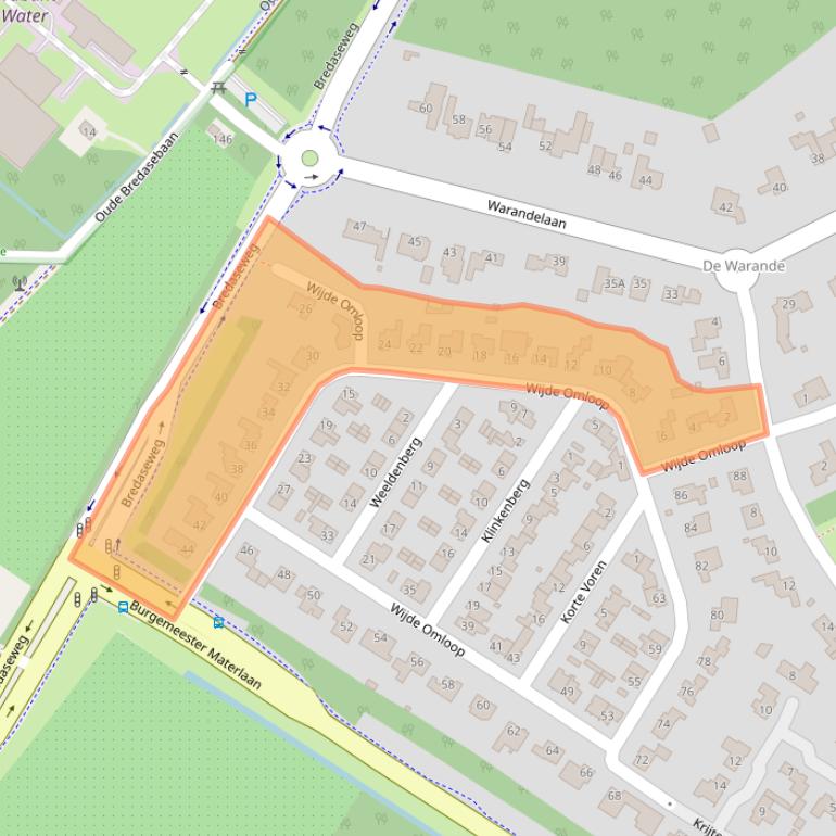 Kaart van postcodegebied 4904PP.