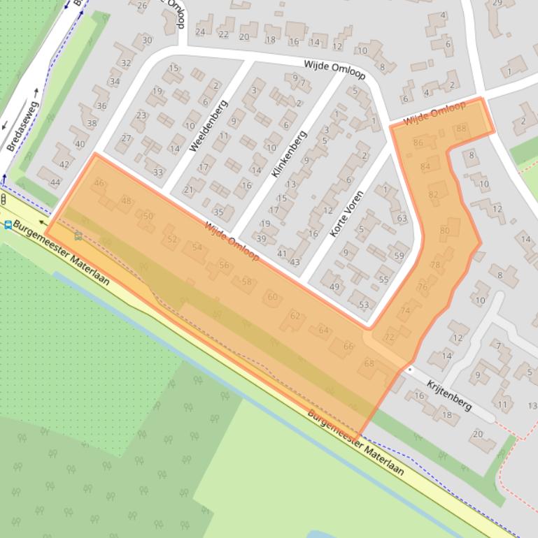 Kaart van postcodegebied 4904PR.