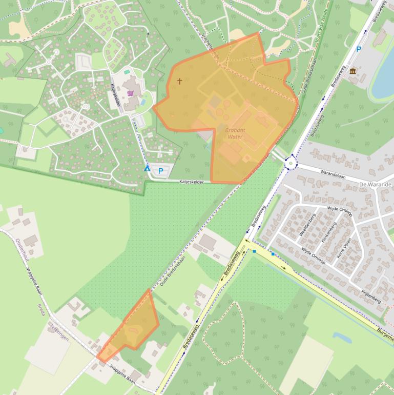 Kaart van postcodegebied 4904SE.