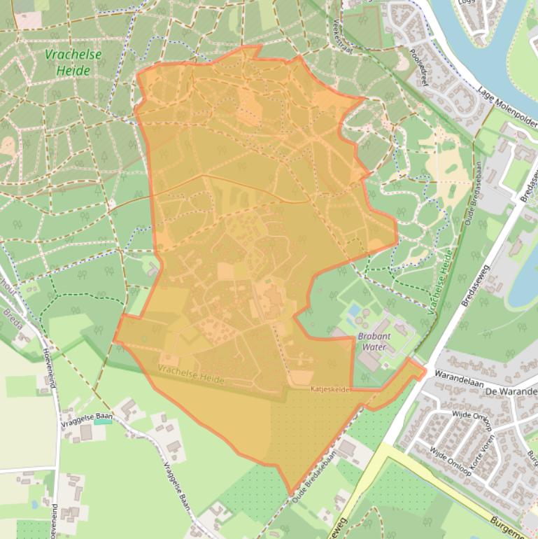 Kaart van postcodegebied 4904SG.