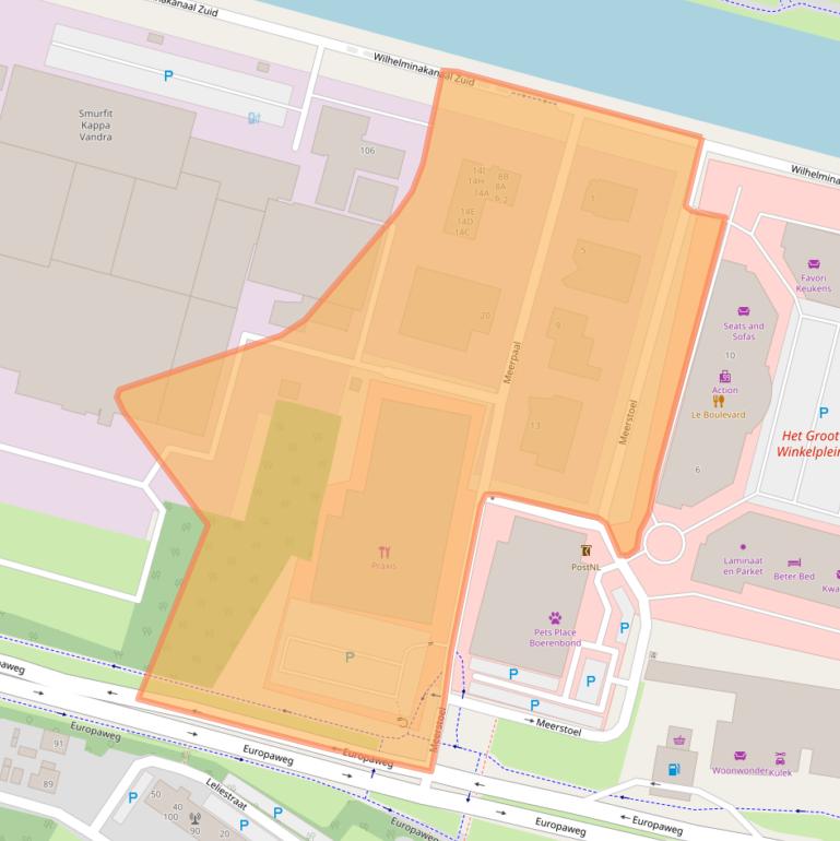 Kaart van postcodegebied 4904SK.
