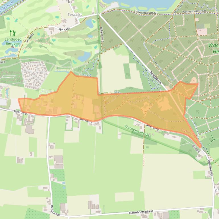 Kaart van postcodegebied 4904SM.