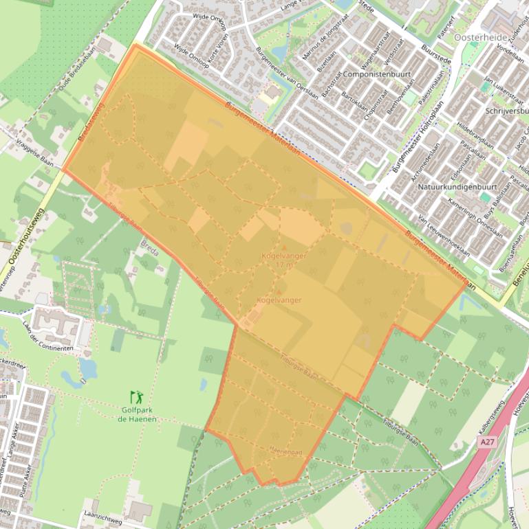 Kaart van postcodegebied 4904SP.