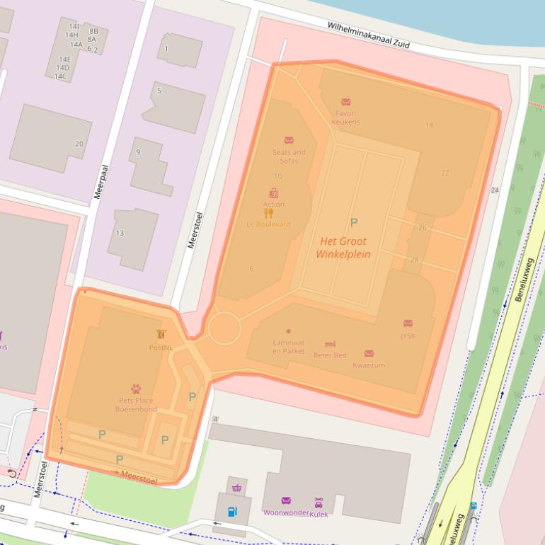 Kaart van postcodegebied 4904SV.