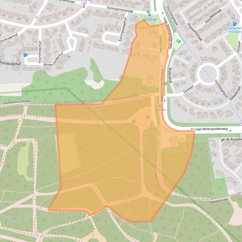 Kaart van postcodegebied 4904TE.