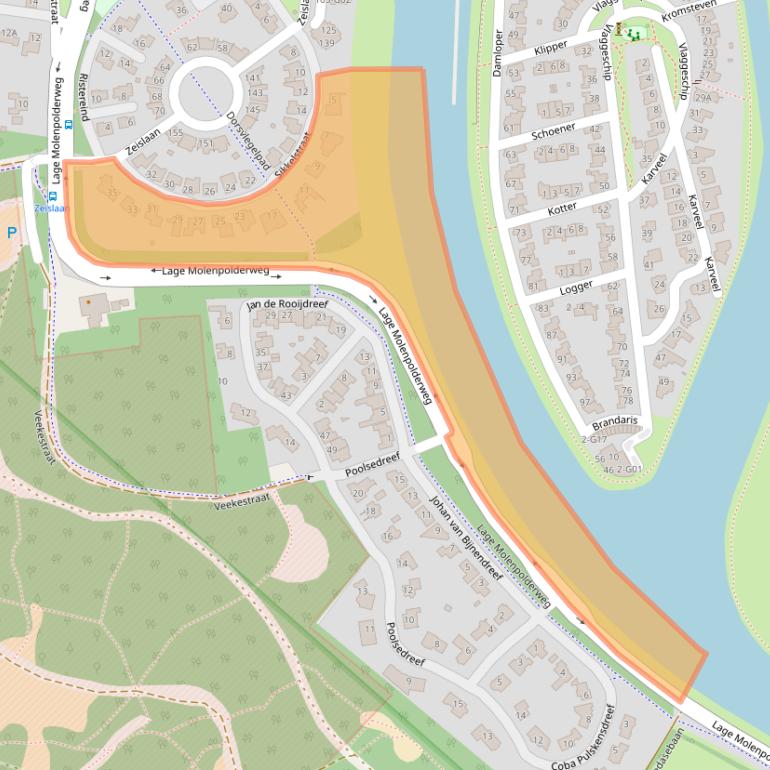 Kaart van postcodegebied 4904VA.