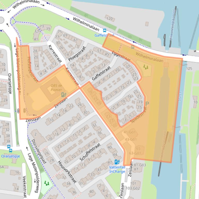 Kaart van postcodegebied 4904VC.