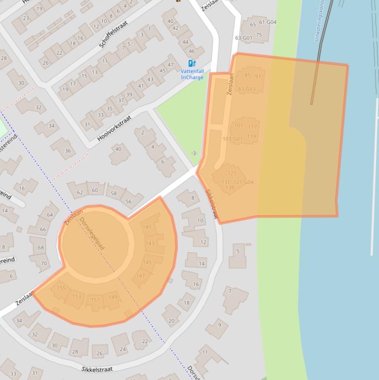 Kaart van postcodegebied 4904VE.