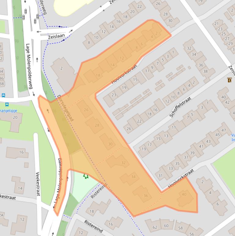 Kaart van postcodegebied 4904VH.