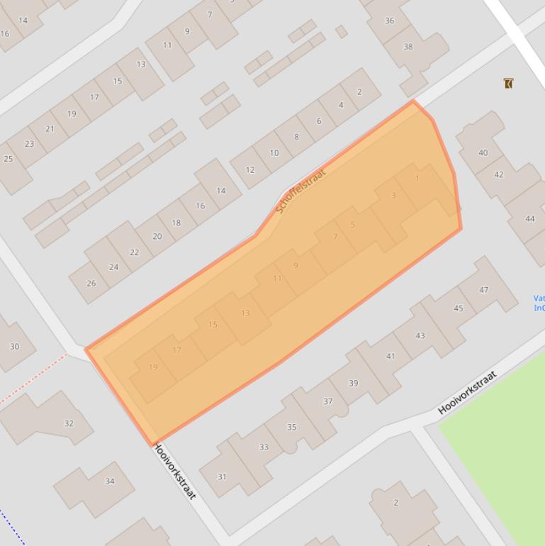 Kaart van postcodegebied 4904VJ.