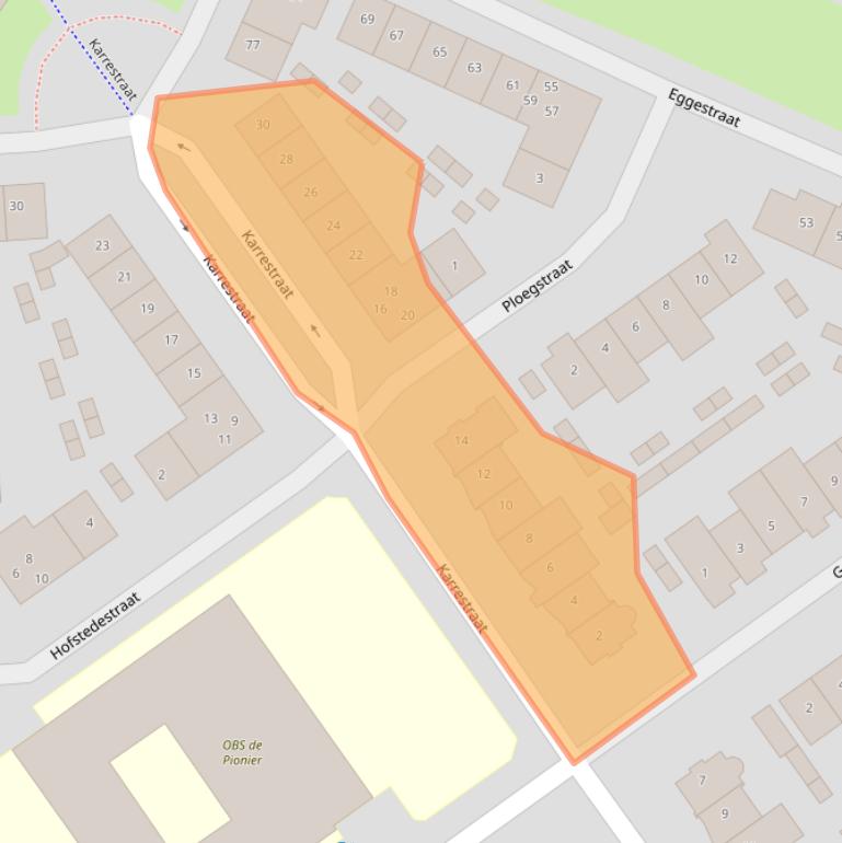 Kaart van postcodegebied 4904VL.