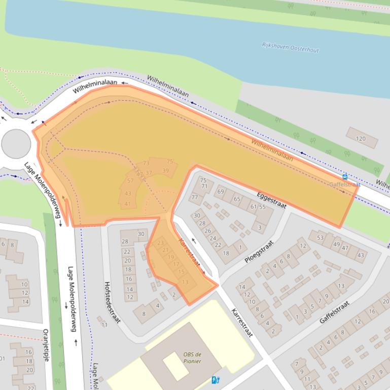 Kaart van postcodegebied 4904VN.