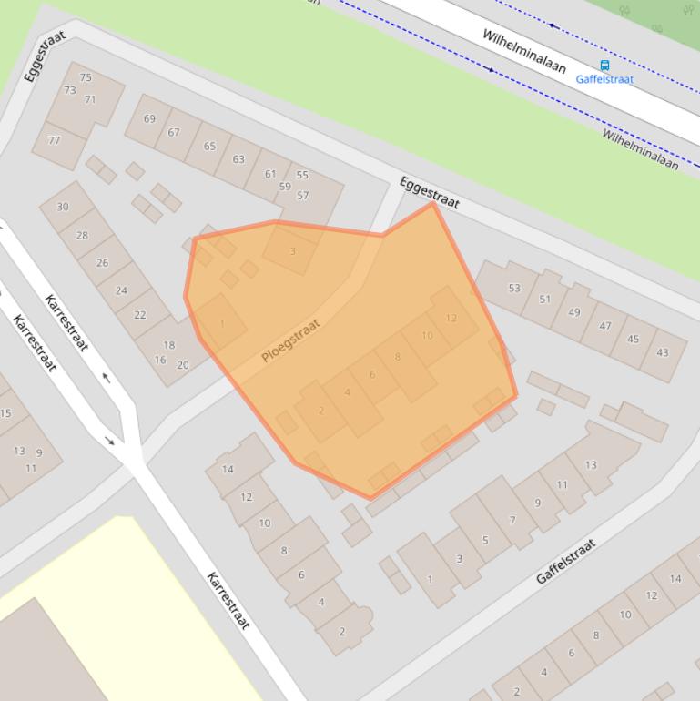 Kaart van postcodegebied 4904VV.