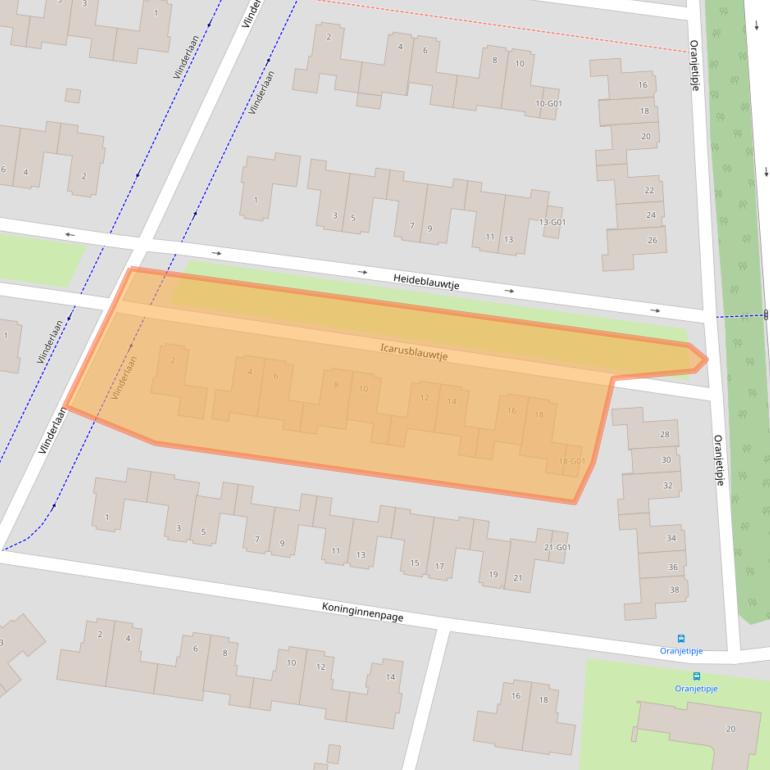 Kaart van postcodegebied 4904XE.