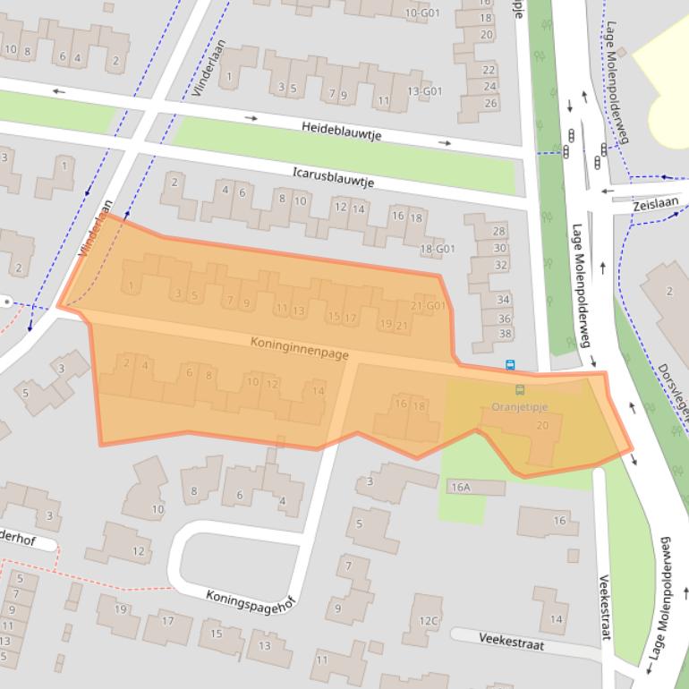 Kaart van postcodegebied 4904XG.