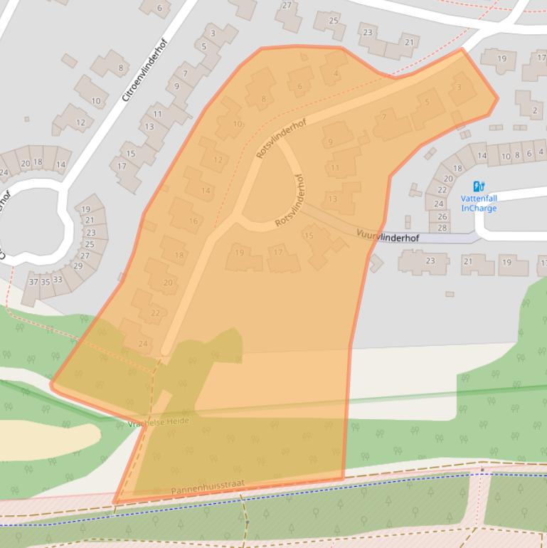 Kaart van postcodegebied 4904XM.