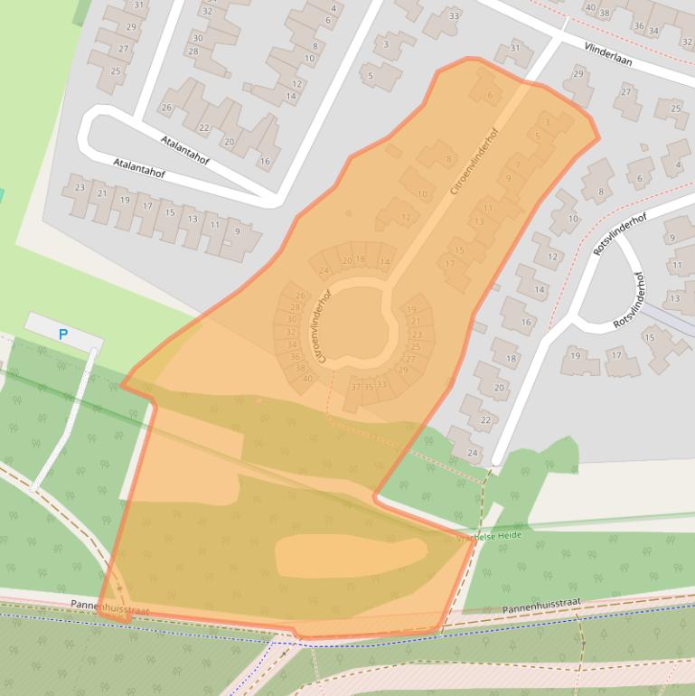 Kaart van postcodegebied 4904XN.