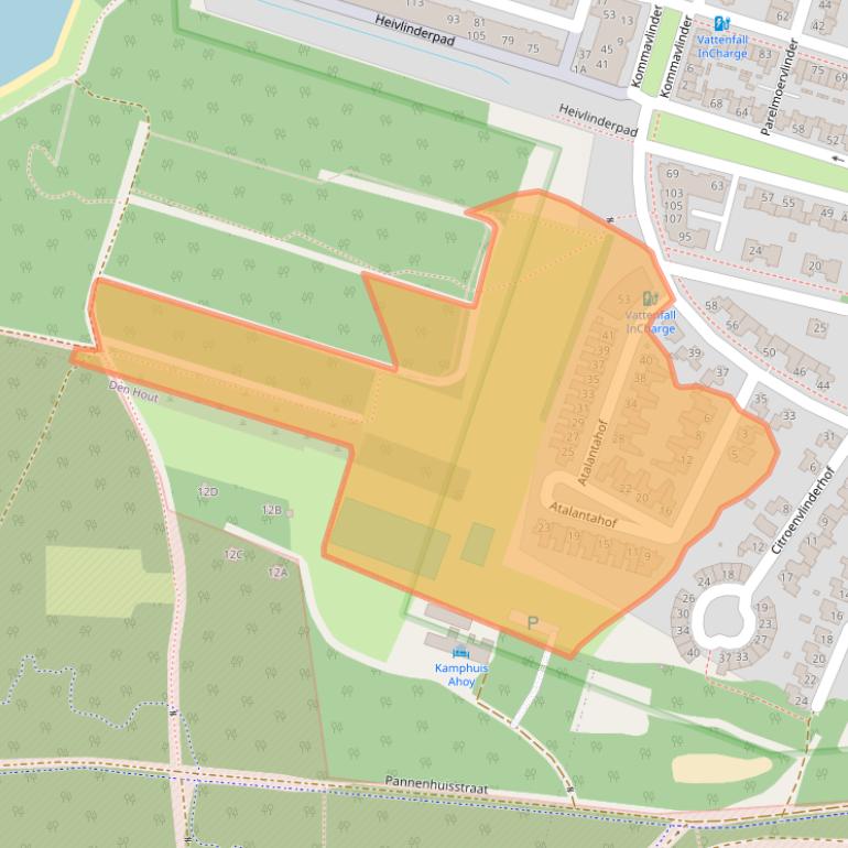 Kaart van postcodegebied 4904XR.