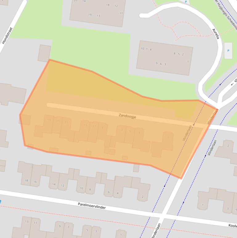 Kaart van postcodegebied 4904ZA.