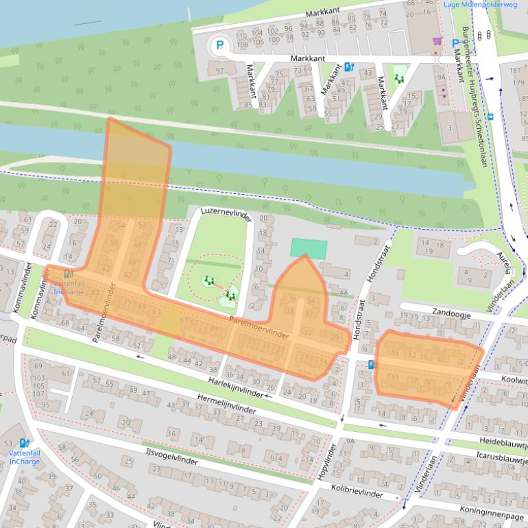 Kaart van postcodegebied 4904ZB.