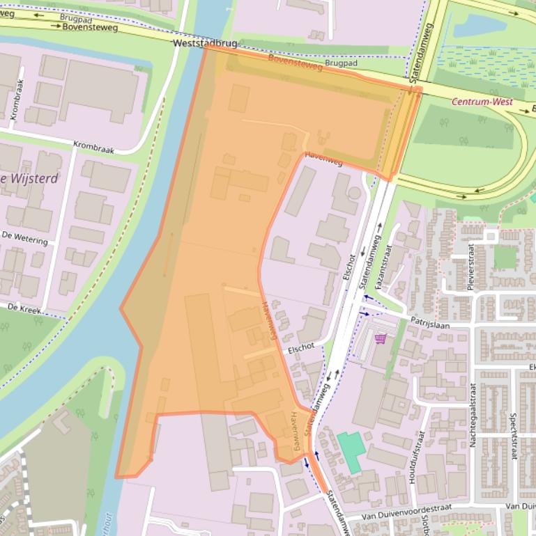 Kaart van postcodegebied 4905AA.